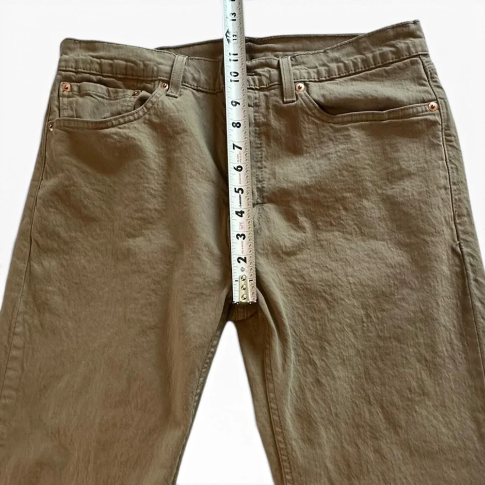 Levis 505 Regular Fit Jeans Mens T34x30 A34x29 Tan Khaki Straight Leg Pants